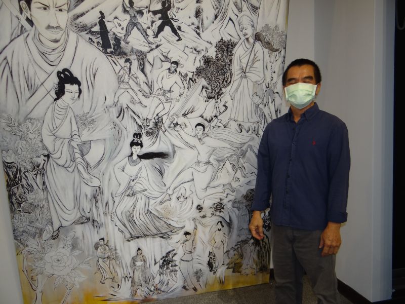 李明則充滿童年回憶漫畫展 圖片來源:記者 李明則充滿童年回憶漫畫展 圖片來源:記者