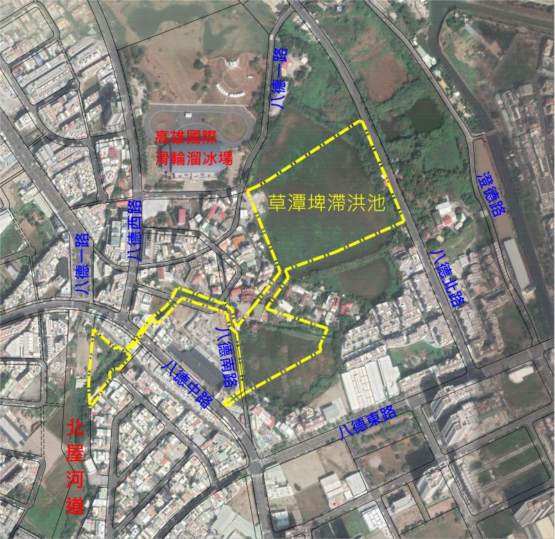仁武草潭埤滯洪池動工