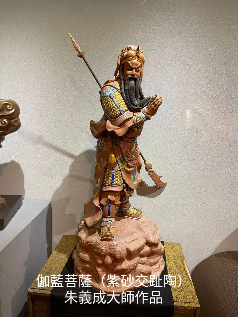 伽藍菩薩 朱義成大師作品 圖片來源:王金祥老師提供 伽藍菩薩 朱義成大師作品 圖片來源:王金祥老師提供