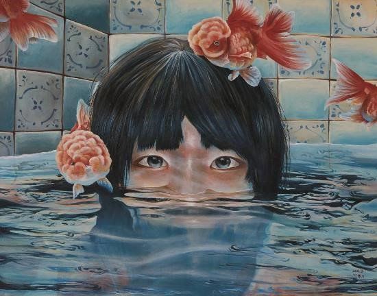 「以藝抗疫．青春百繪」  110學年度作品巡迴展特優作品  圖片來源：記者