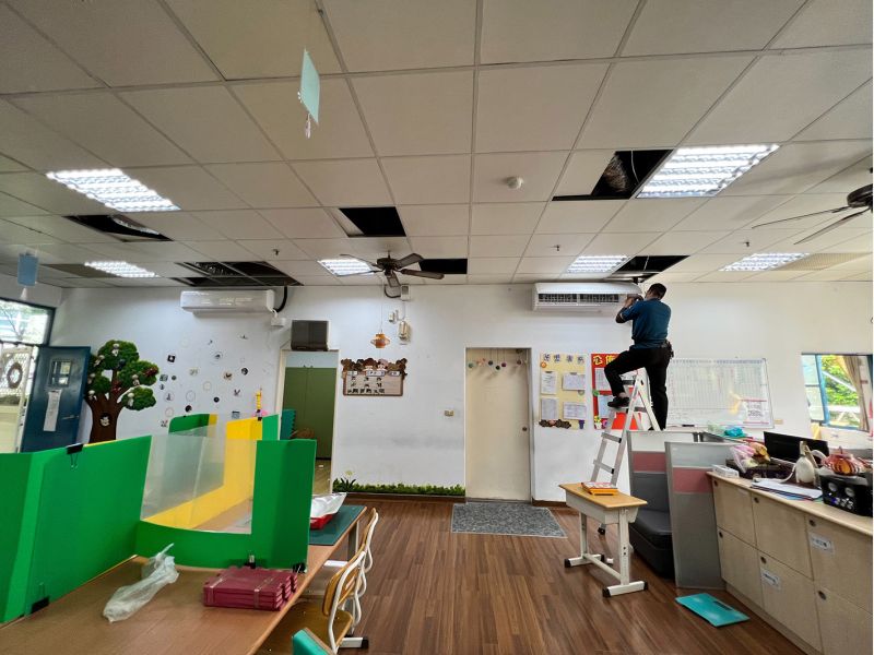聯電捐贈空調設備,響應環保節電。 圖片來源:仁愛基金會 聯電捐贈空調設備,響應環保節電。 圖片來源:仁愛基金會