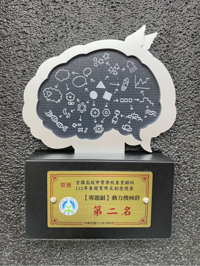 高英工商汽車科榮獲全國專題競賽專題組第二名　連續13年獲獎再創輝煌 美容科新型專利「四合一」旋轉桌展現創意實用美學榮獲創意組佳作  圖片來源：記者