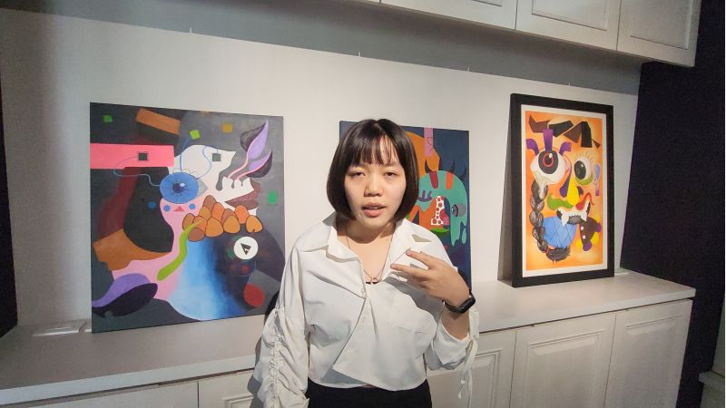 新銳藝術家穆霓 圖片來源:記者林清雲 新銳藝術家穆霓 圖片來源:記者林清雲