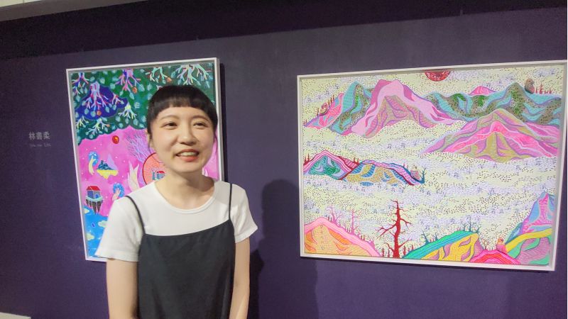 新銳藝術家林書柔 圖片來源:記者林清雲 新銳藝術家林書柔 圖片來源:記者林清雲