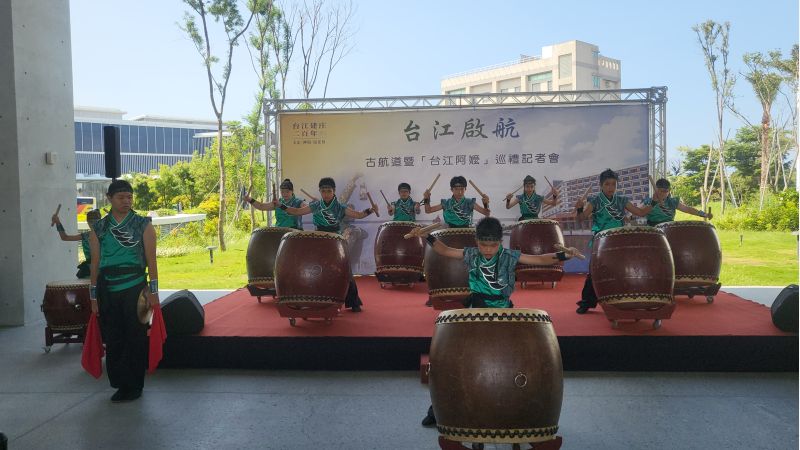 海東鼓樂隊精彩演出。 圖片來源:記者林清雲 海東鼓樂隊精彩演出。 圖片來源:記者林清雲