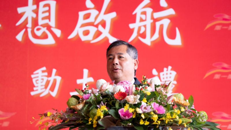 高雄港務分公司總經理王錦榮致詞。 高雄港務分公司總經理王錦榮致詞。