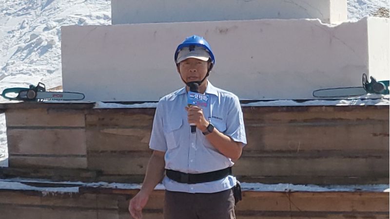 2023一見雙雕藝術季  鹽雕正式開雕 全部作品戶外展出、 首次挑戰高難度大型鹽雕！雲嘉南濱海國家風景區管理處管理處長許宗民致詞  圖片來源：記者林清雲