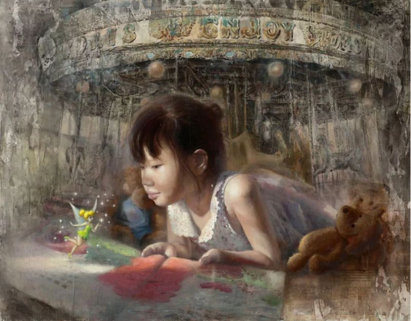 2022竹梅源文藝獎全國油畫創作比賽 第一名 劉承宇作品 【綺夢黃金屋】 圖片來源:玄奘大學 2022竹梅源文藝獎全國油畫創作比賽 第一名 劉承宇作品 【綺夢黃金屋】 圖片來源:玄奘大學