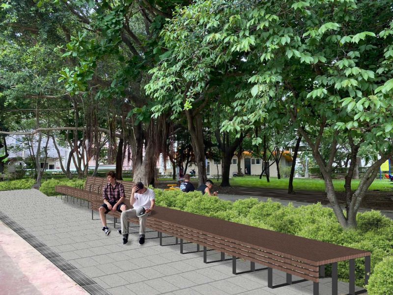 竹市科園籃球場、三福宮廣場改善示意圖  圖片來源：城市行銷處