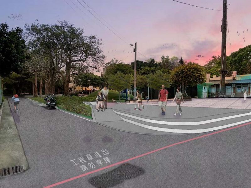 科園籃球場、三福宮廣場改善示意圖  圖片來源：城市行銷處