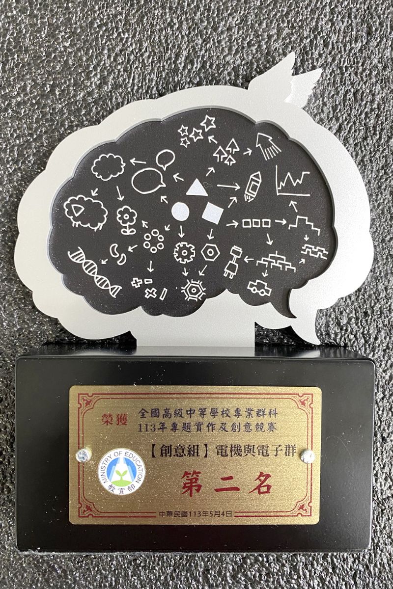 高英學子精彩絕倫,113年全國專題競賽榮耀輝映 奪創意組第二名、專題組第三名及兩佳作 創意無限!電機電子群、動力機械群、餐旅群獲佳績,展現專業與創新力 圖片來源:記者 高英學子精彩絕倫,113年全國專題競賽榮耀輝映 奪創意組第二名、專題組第三名及兩佳作 創意無限!電機電子群、動力機械群、餐旅群獲佳績,展現專業與創新力 圖片來源:記者