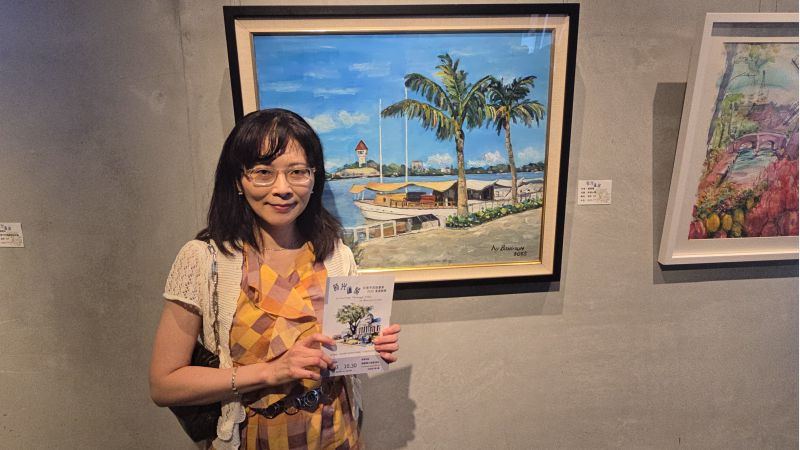 台南市悠遊畫畫理事長盧婉菁致詞 圖片來源:記者林清雲攝 台南市悠遊畫畫理事長盧婉菁致詞 圖片來源:記者林清雲攝