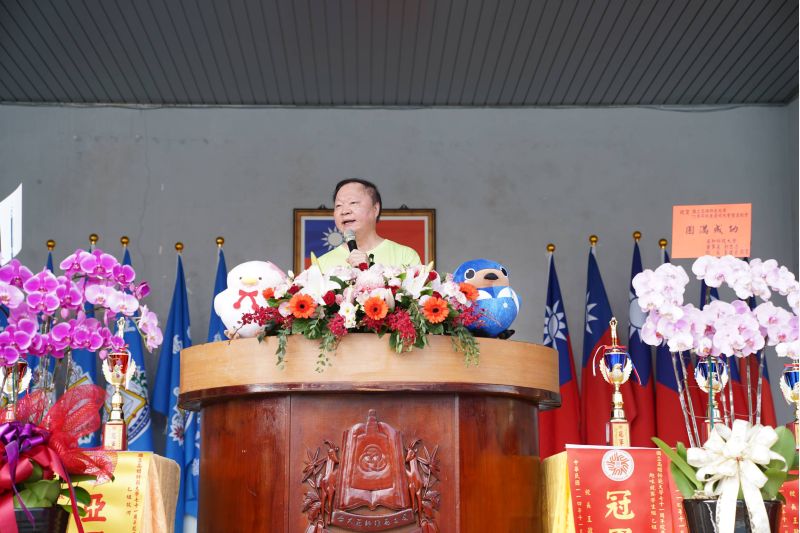 圖5.慶祝大會暨運動會開幕式由校長王政彥親自主持