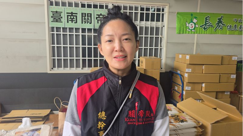 台南關帝殿總幹事許雯婷  圖片來源：記者林清雲攝